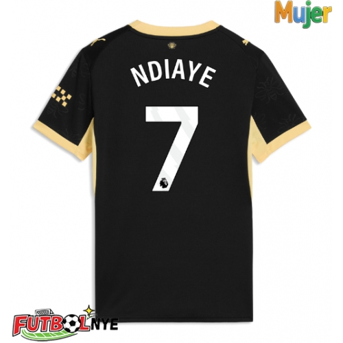 Camiseta Manchester City Iliman Ndiaye #7 Visitante Equipación para mujer 2026-27 manga corta